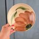 Vintage Salins Rhône service 15 pieces – Large hand-painted flowers