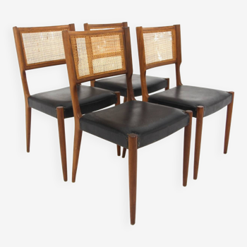 Set de 4 chaises en teck, Skaraborgs Möbelindustri Tibro, Suède, 1960