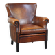 Sheepskin armchair/lounge chair finished with decorative nailheads