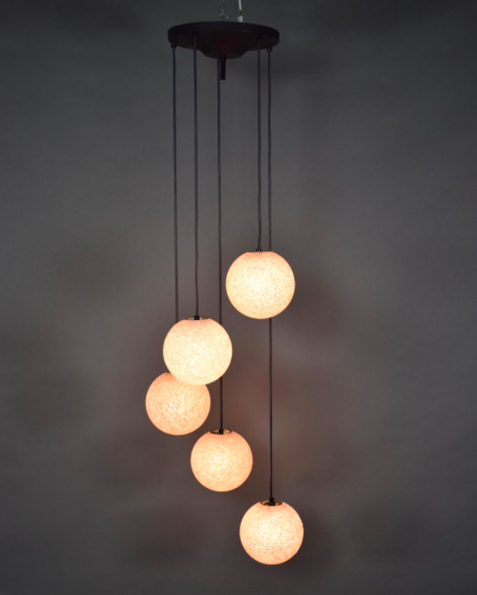 Vintage five-globe ceiling lamp 1960