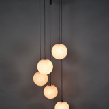 Vintage five-globe ceiling lamp 1960