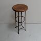 Table d'appoint ronde en métal industriel
