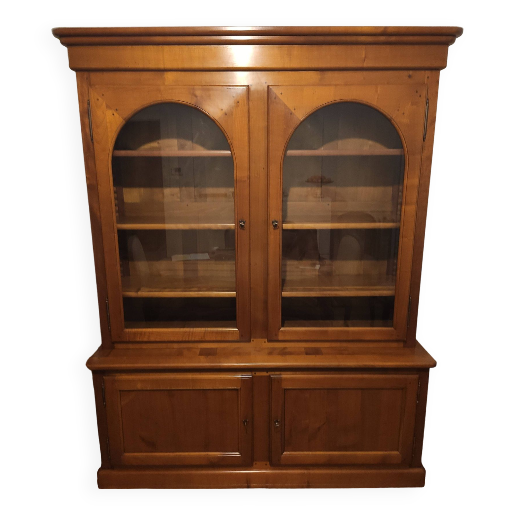 Louis Philippe 2-door glass bookcase