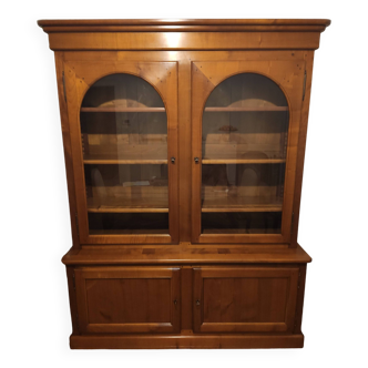 Louis Philippe 2-door glass bookcase