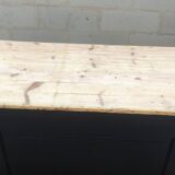 Old counter with black patina drawer