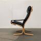 Siesta lounge chair set in Norwegian leather with ottoman by Ingmar Relling for Ekornes