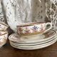 Tea cups and saucers in Sarreguemines ironstone "Derby"