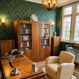 Art Deco mahogany library from the 1930s.