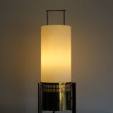 Stilnovo Italian brass glass table lamp 1950s
