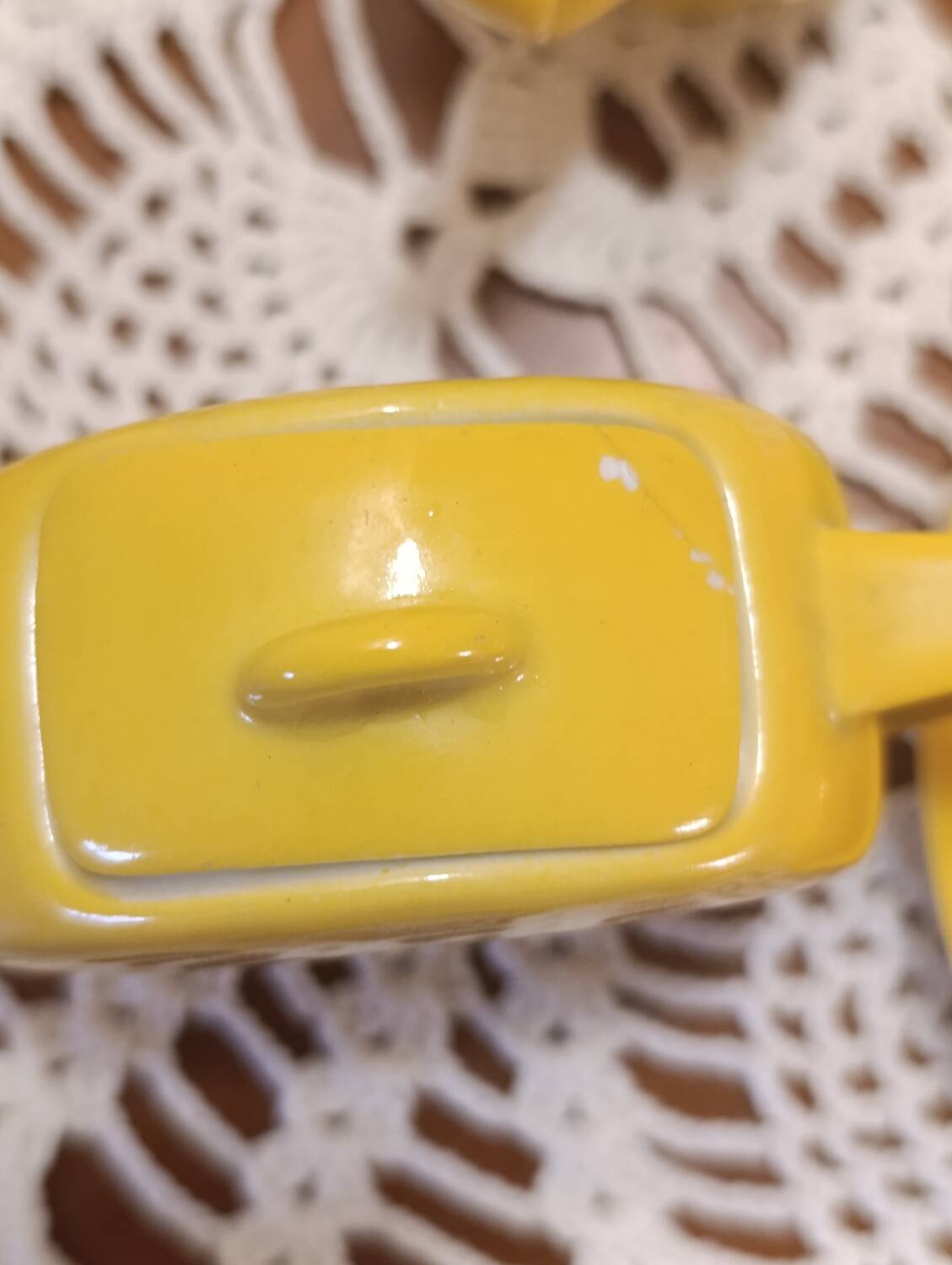 Service à thé pour 2 vintage jaune limoges