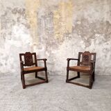 Paire de fauteuils néo-basque