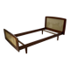Roset SNA teak and cane bed, 1 person