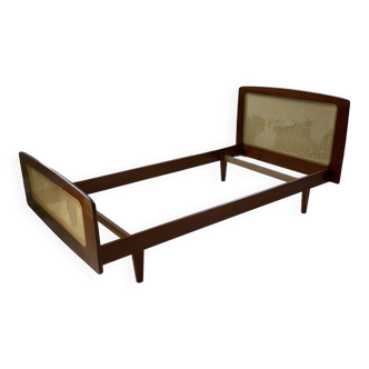 Roset SNA teak and cane bed 1 place