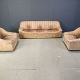 Ensemble de canapés en cuir du milieu du siècle, années 1960