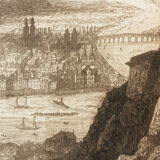 Old drawing, wash depicting Koblenz