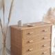 Commode en rotin années 70 vintage