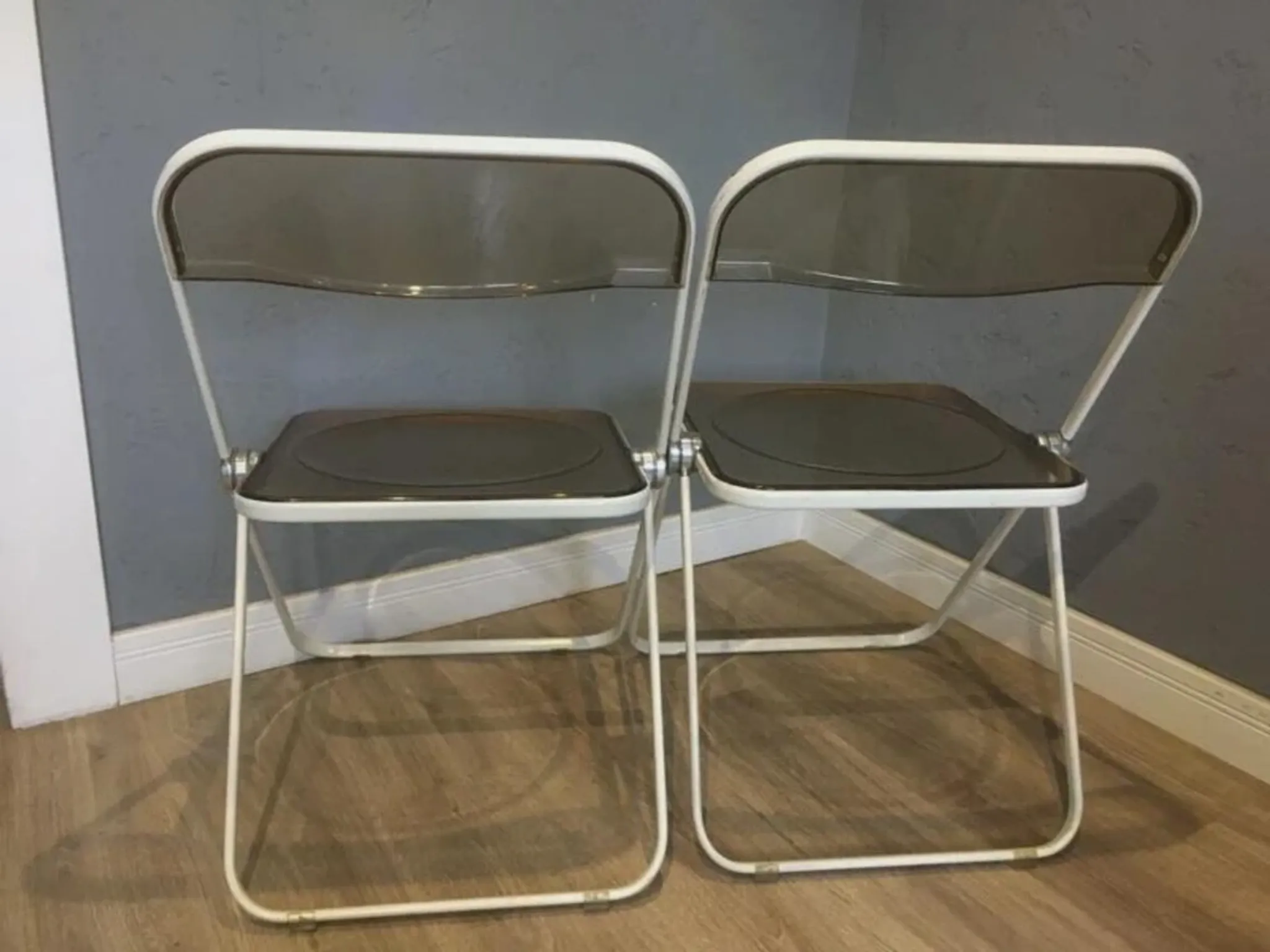 Pair of Plia folding chairs by Giancarlo Piretti for Castelli, 1970s