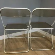 Pair of Plia folding chairs by Giancarlo Piretti for Castelli, 1970s