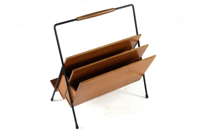 Magazine rack wood + metal