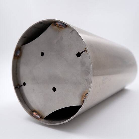 Brushed Aluminum large vase H:40cm