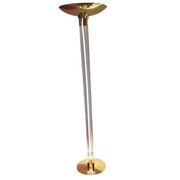 Acrylic and Brass Floor Lamp, Italy, 1970s