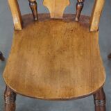 Ensemble de 4 chaises de salle à manger anglaises anciennes du milieu du 19e siècle