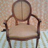 Fauteuil Louis XVI bois cannage