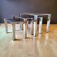 3 Chrome Coffee Tables Design 70s' Italy