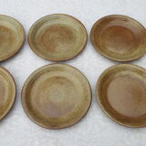 8 assiettes a dessert en grès