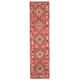 Vintage Turkish Oushak Handmade Wool Cotton Pink Runner Rug 86x362