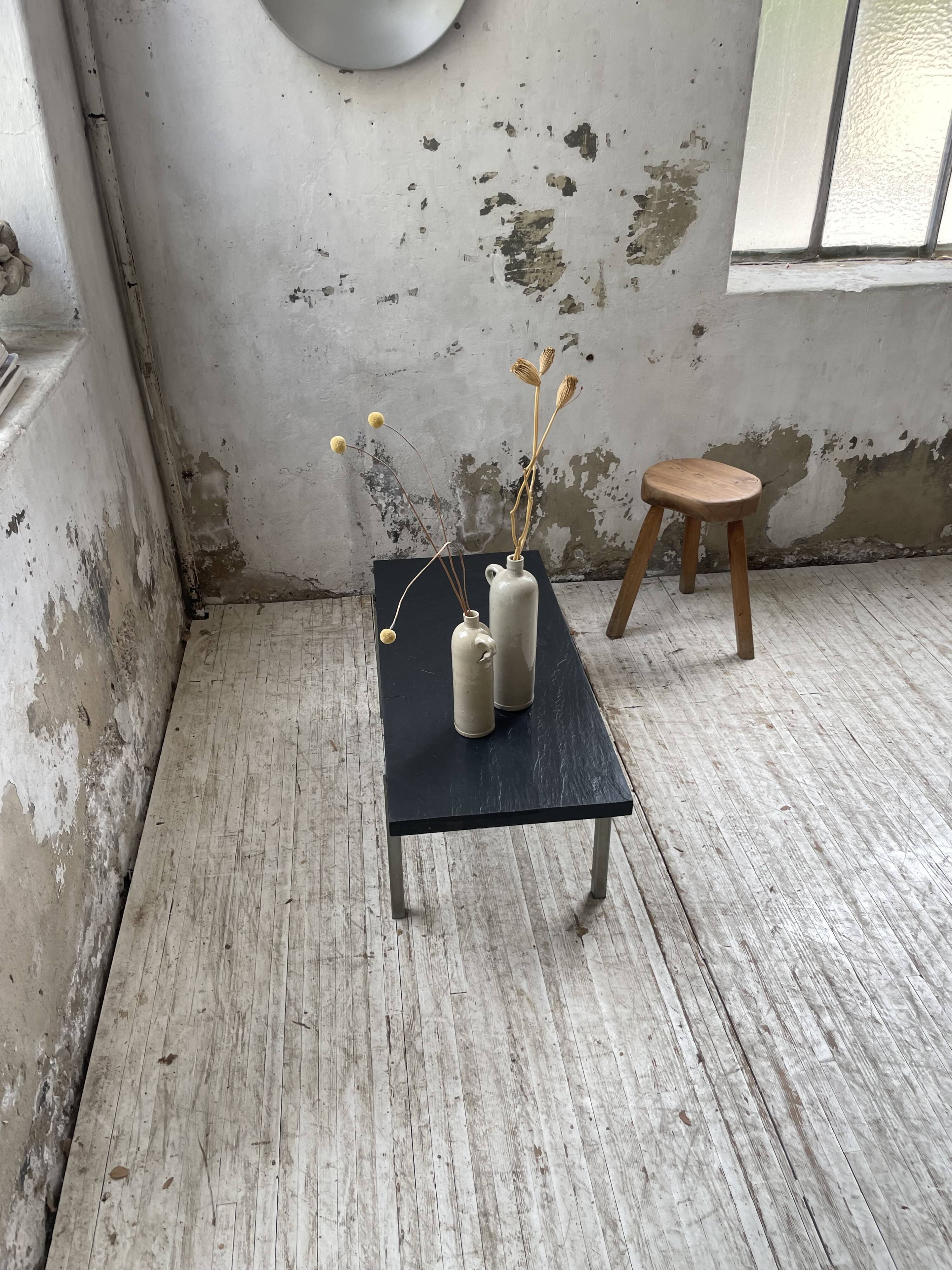 1950s slate coffee table
