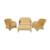 Complete rattan lounge from the 1950s