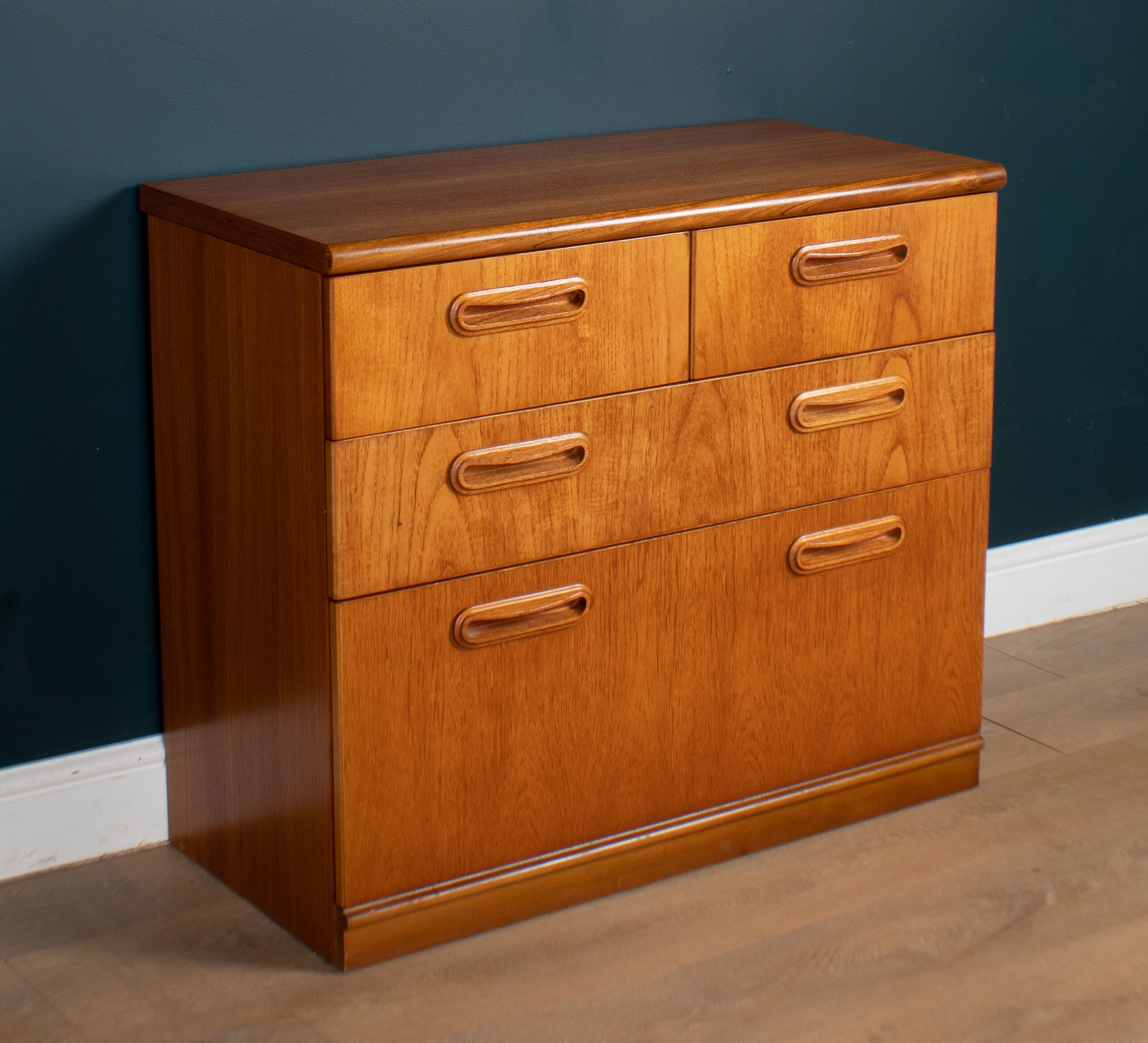 Restored Teak 1960s Retro 2 Drawer Over 3 Chest Of Drawers By Meredew