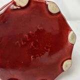 Saint Clement red earthenware pitcher with stork decoration circa 1940