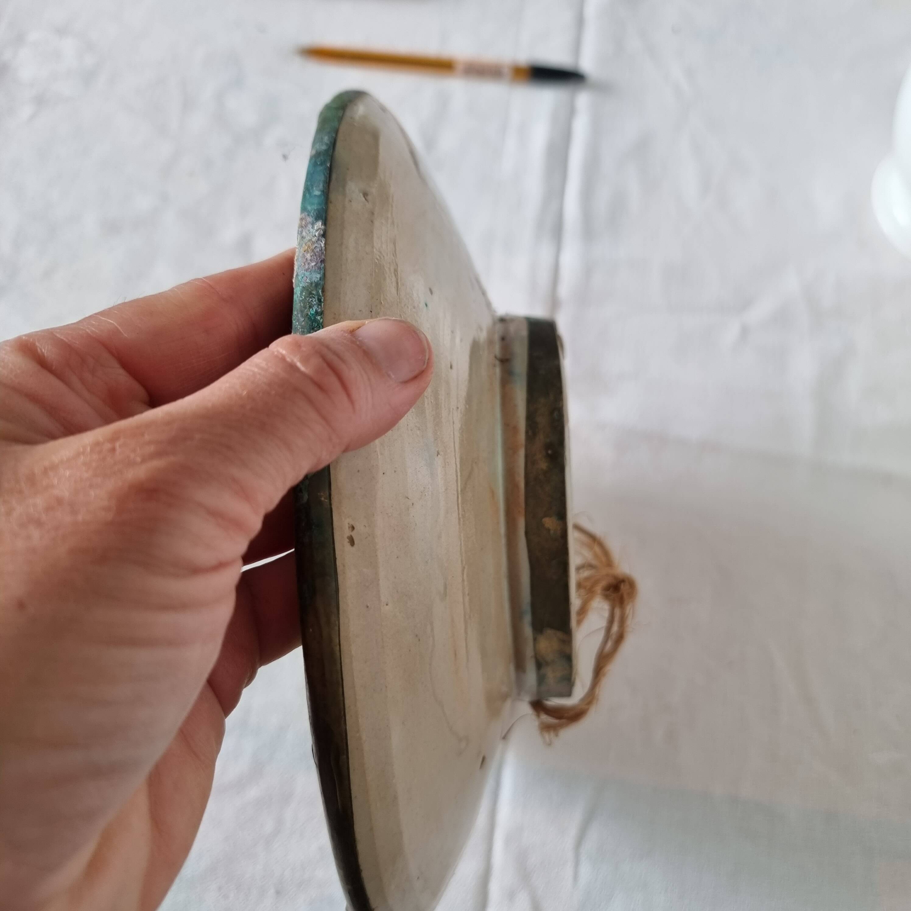 Exceptional 17th-18th century Hispano-Mudéjar bowl/plaque, framed