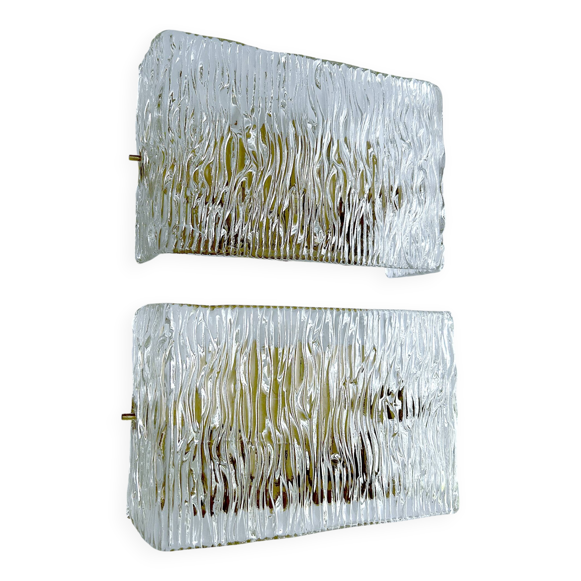 Pair of Vintage Kalmar Glass Sconces