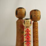 Set of 3 kokeshi dolls (medium size)