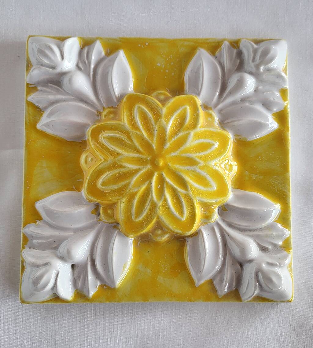 Handmade Embossed Portuguese Art Tile