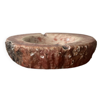vide poche en marbre rose forme brut, italy 1970