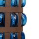 Blue blown glass and metal pendant light, 1970s