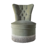 Toad chair, velvet, powdered almond green 1950