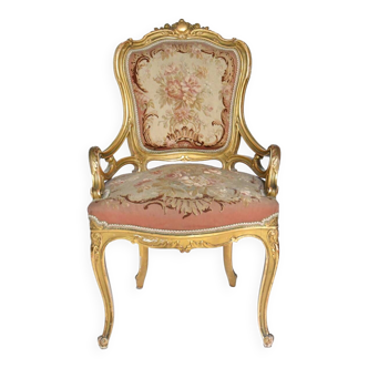 Louis XV style cabriolet armchair