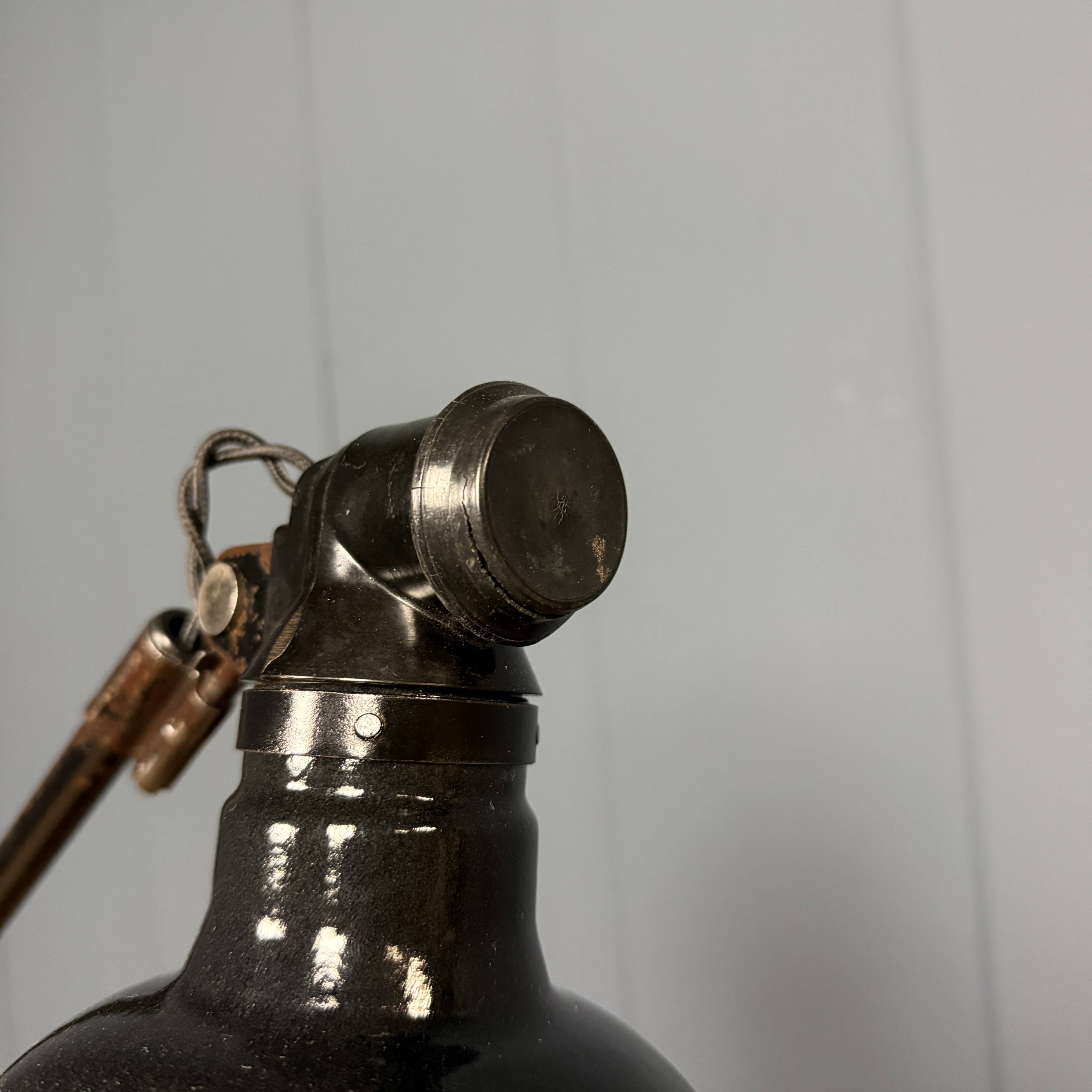 Rademacher black table lamp with enamel shade