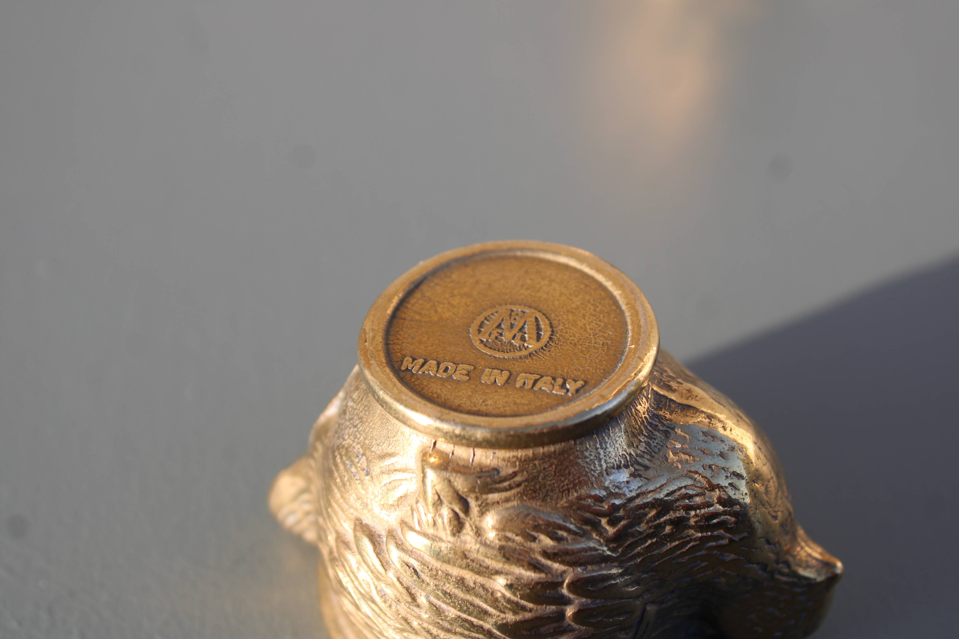 Paire de coquetier laiton
