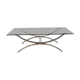 Vintage glass and chromed metal coffee table from the 70s