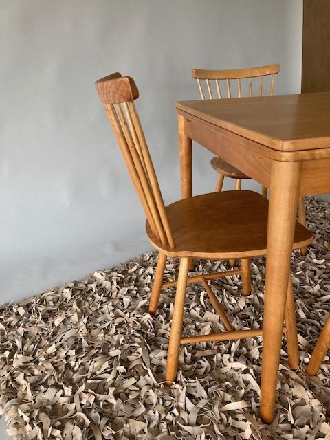 Dutch-1960s-dining-table and four chairs