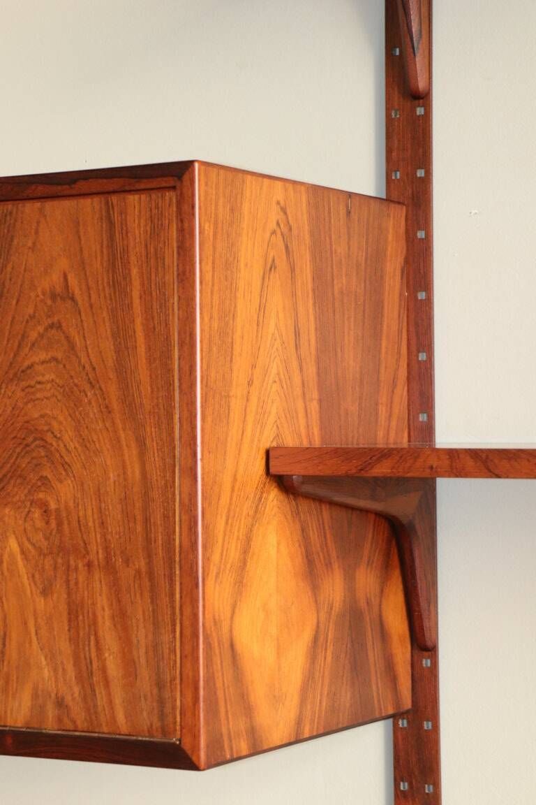 Modular rosewood wall bookcase by Thygesen and Sorensen for Hg Furniture, 1960
