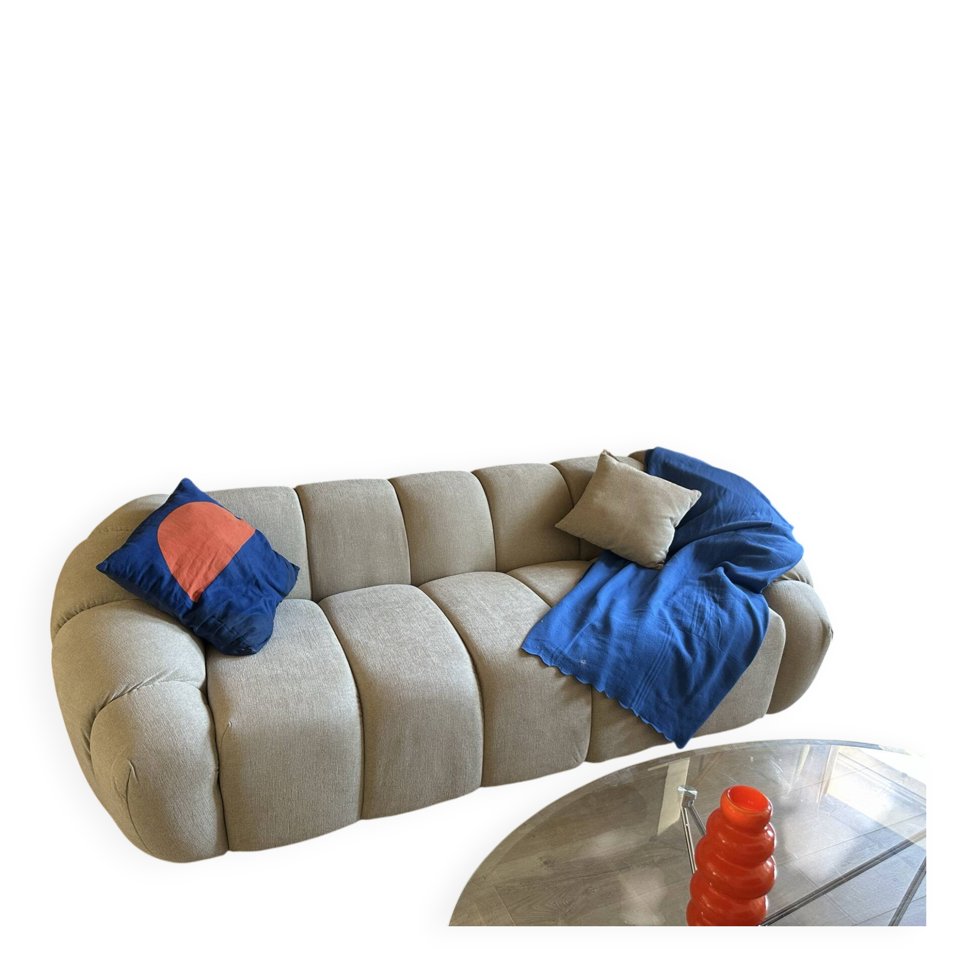 Two-seater sofa - contemporary design - as new condition