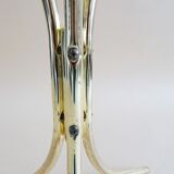Table d'appoint en verre et métal doré