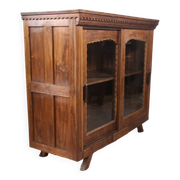 Antique glass-fronted buffet in Burmese teak